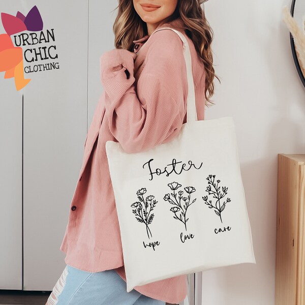 Empowered Foster Parent canvas tote bag